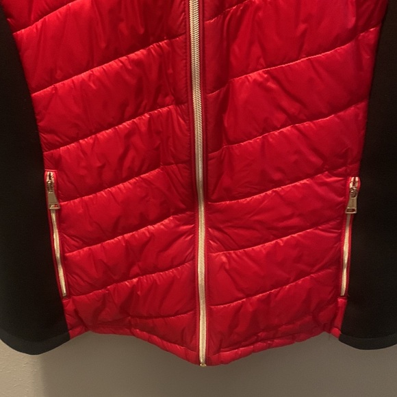 Calvin Klein Quilted Puffer Vest Red Black Women’s Sz XL X Large - Picture 3 of 8